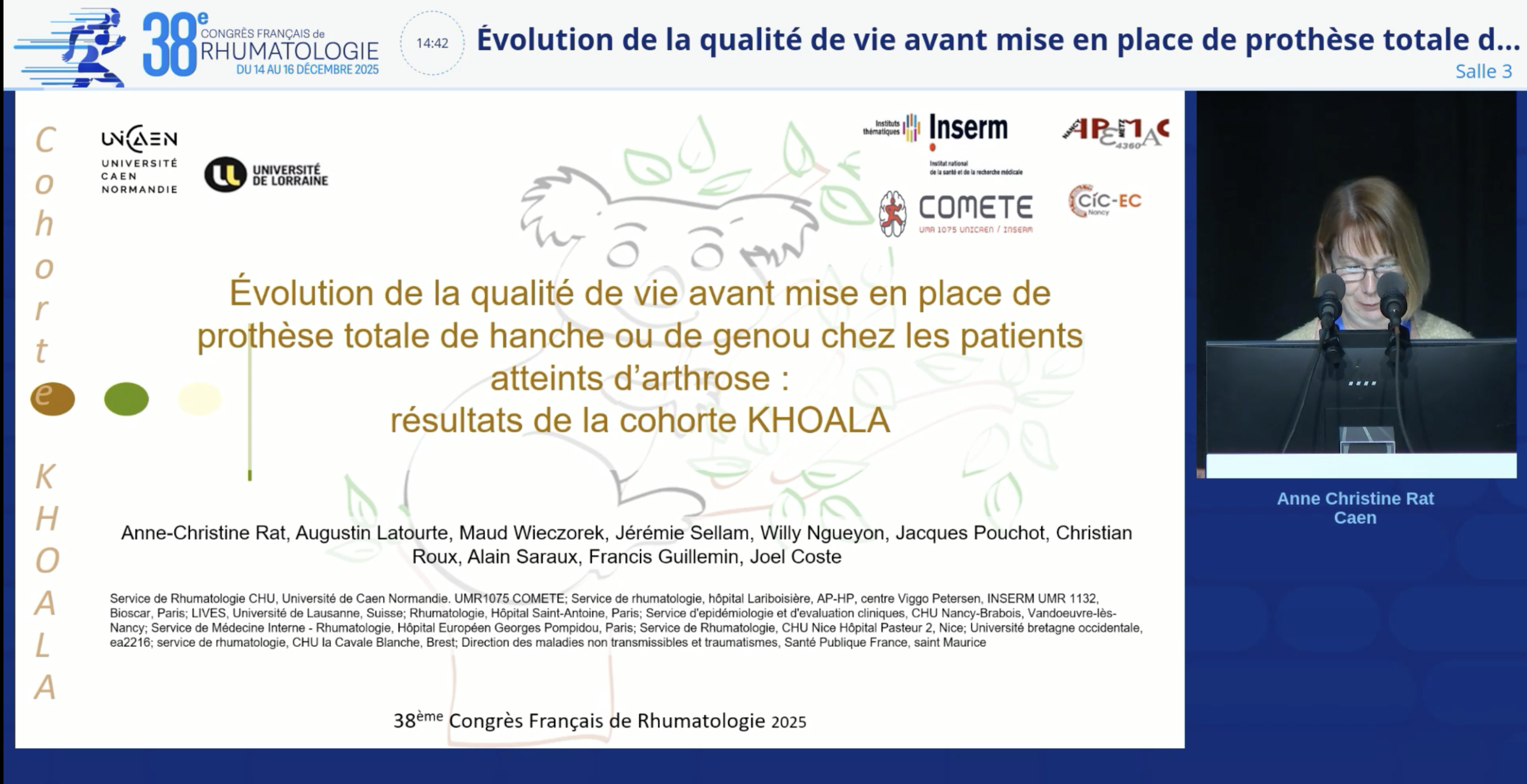 Évolution de la qualité de vie avant mise en place de prothèse totale de hanche ou de genou chez les patients atteints d’arthrose : résultats de la cohorte KHOALA