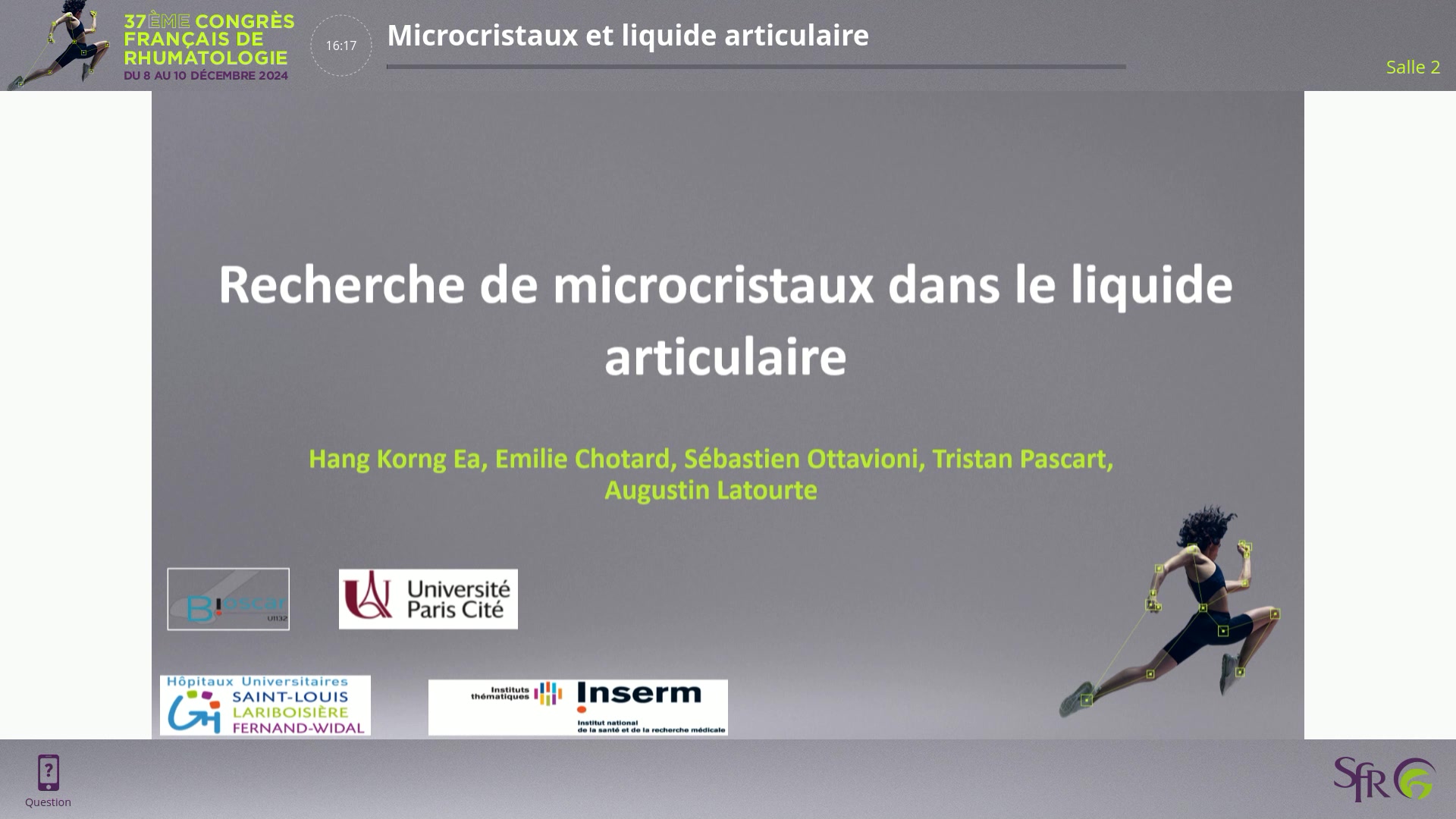 Microcristaux et liquide articulaire