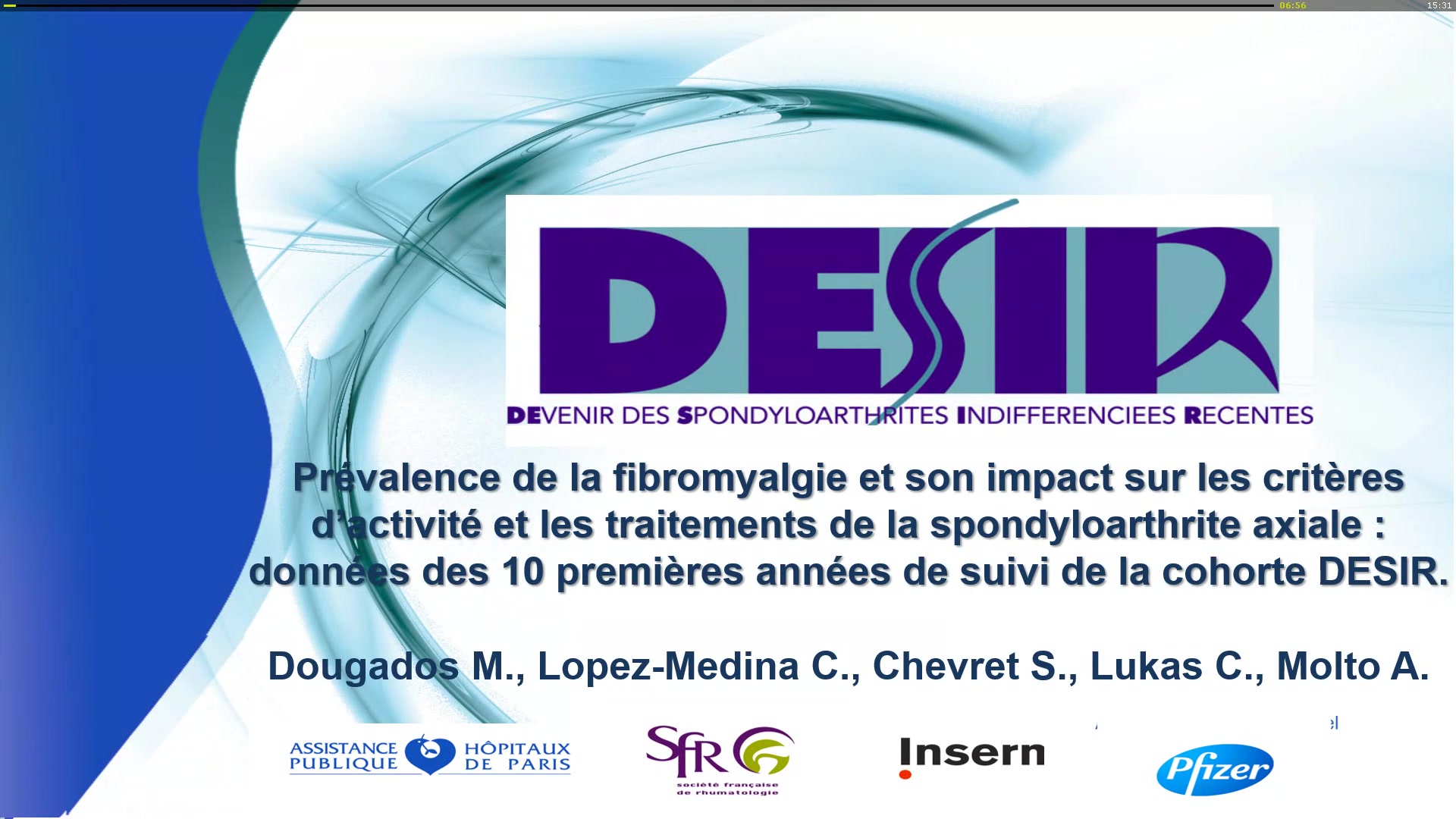 Prévalence de la fibromyalgie et son impact sur les critères d’activité et les traitements de la spondyloarthrite axiale : données des 10 premières années de suivi de la cohorte DESIR