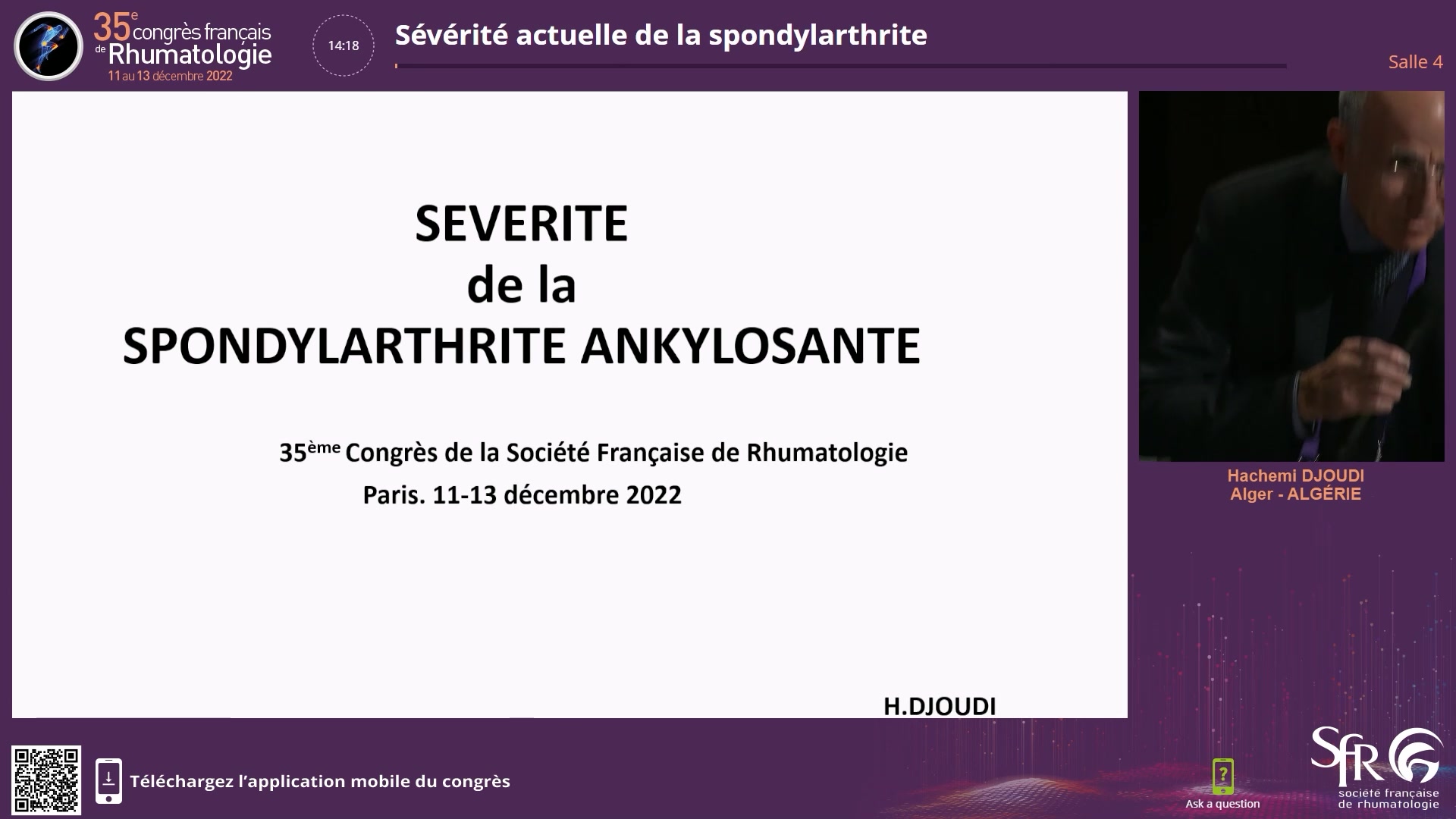 Sévérité actuelle de la spondylarthrite