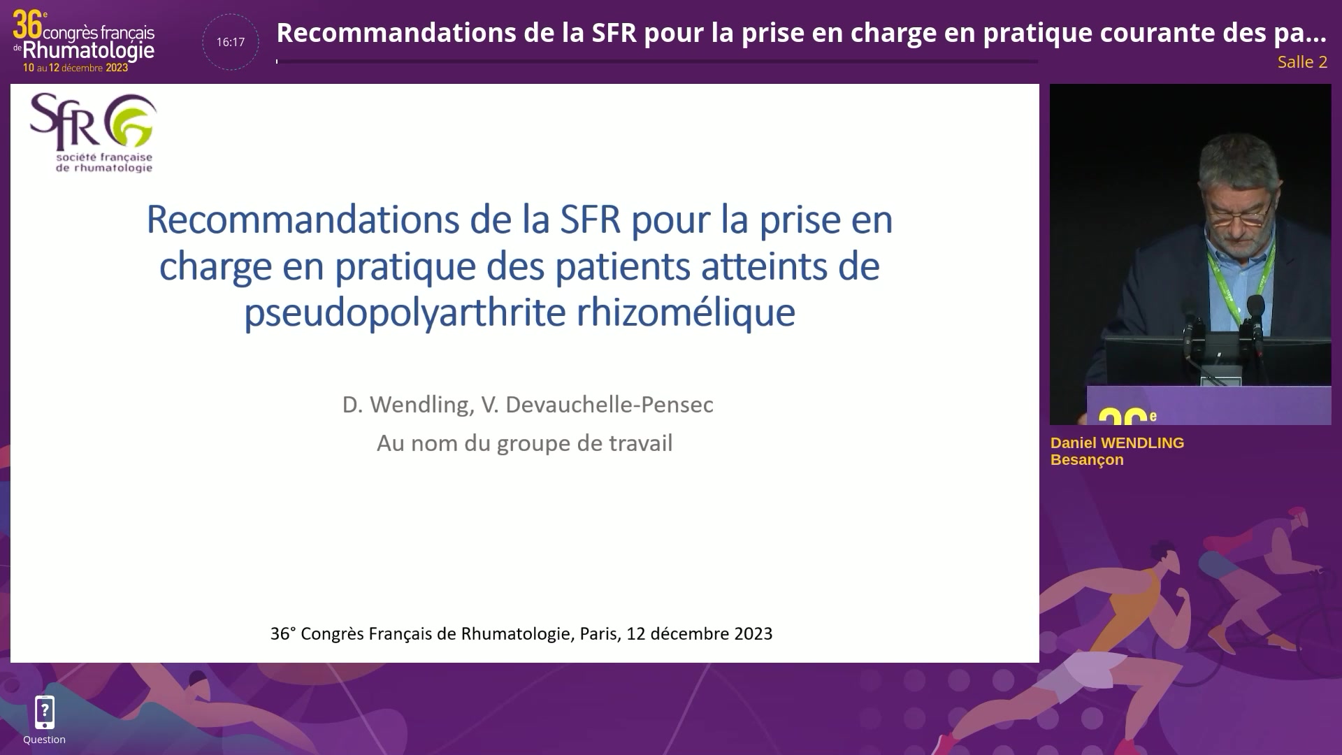 Recommandations de la SFR pour la prise en charge en pratique courante des patients atteints de Pseudo-polyarthrite rhizomélique