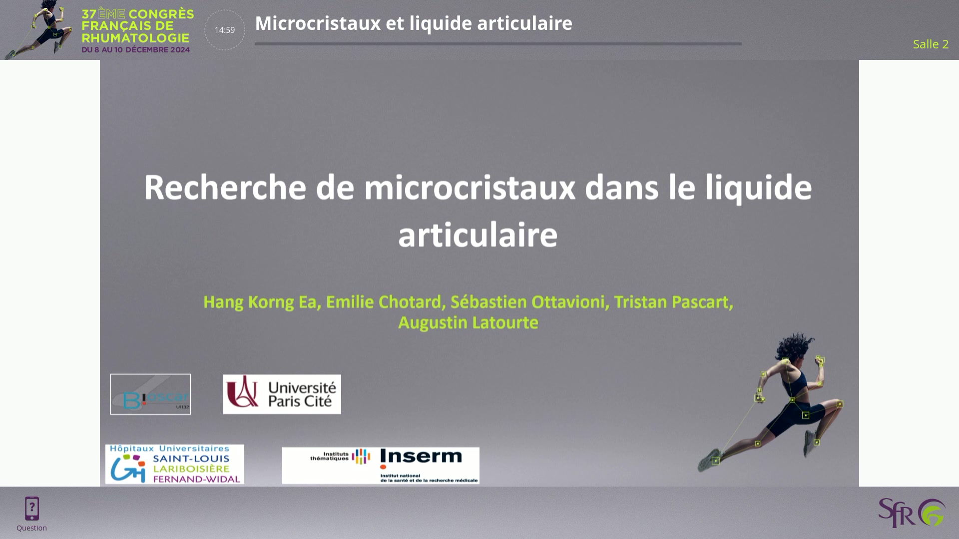 Microcristaux et liquide articulaire