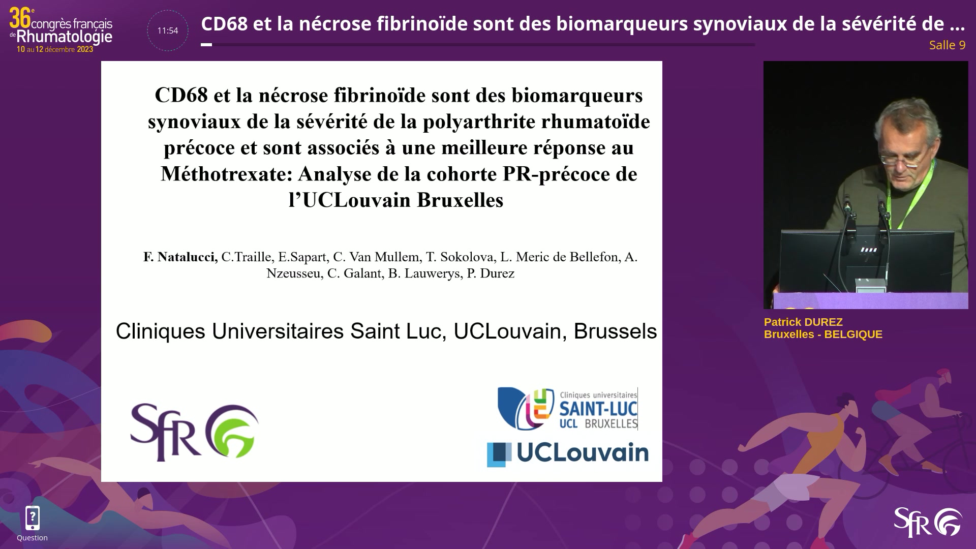 CD68 et la nécrose fibrinoïde sont des biomarqueurs synoviaux de la sévérité de la polyarthrite rhumatoïde précoce et sont associés à une meilleure réponse au méthotrexate : analyse de la cohorte PR-précoce de l’UCLouvain Bruxelles