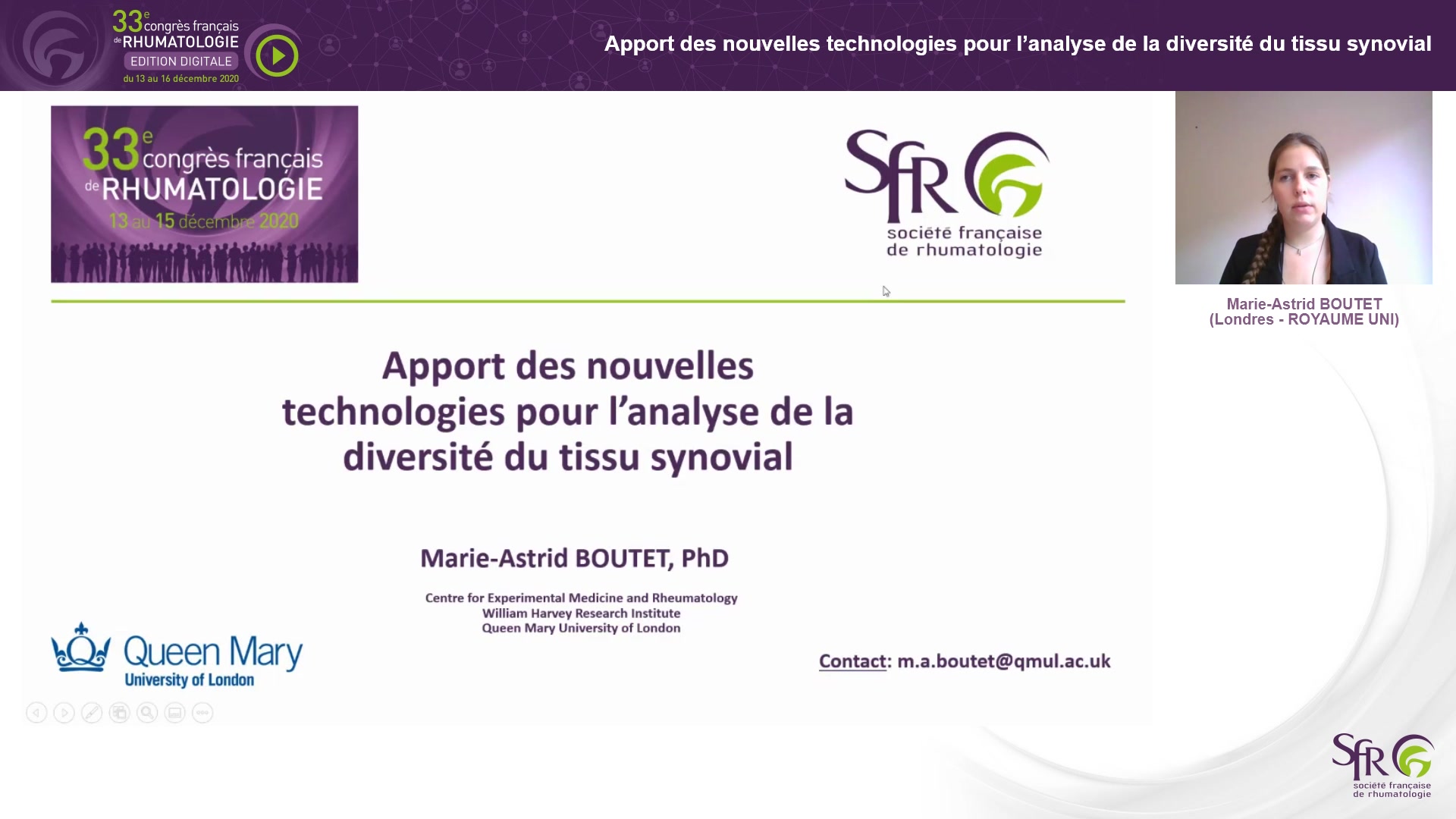 Apport des nouvelles technologies pour l’analyse de la diversité du tissu synovial
