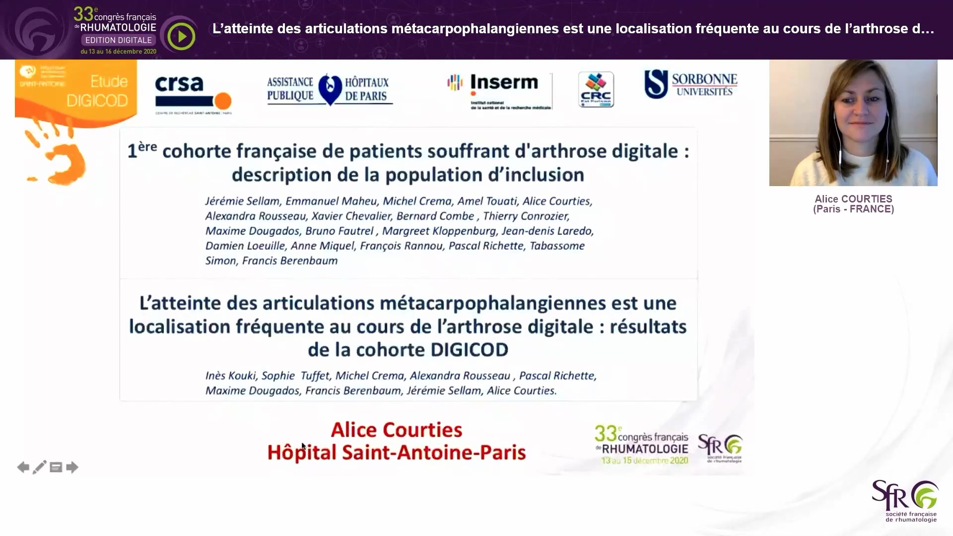 L’atteinte des articulations métacarpophalangiennes est une localisation fréquente au cours de l’arthrose digitale : résultats de la cohorte DIGICOD