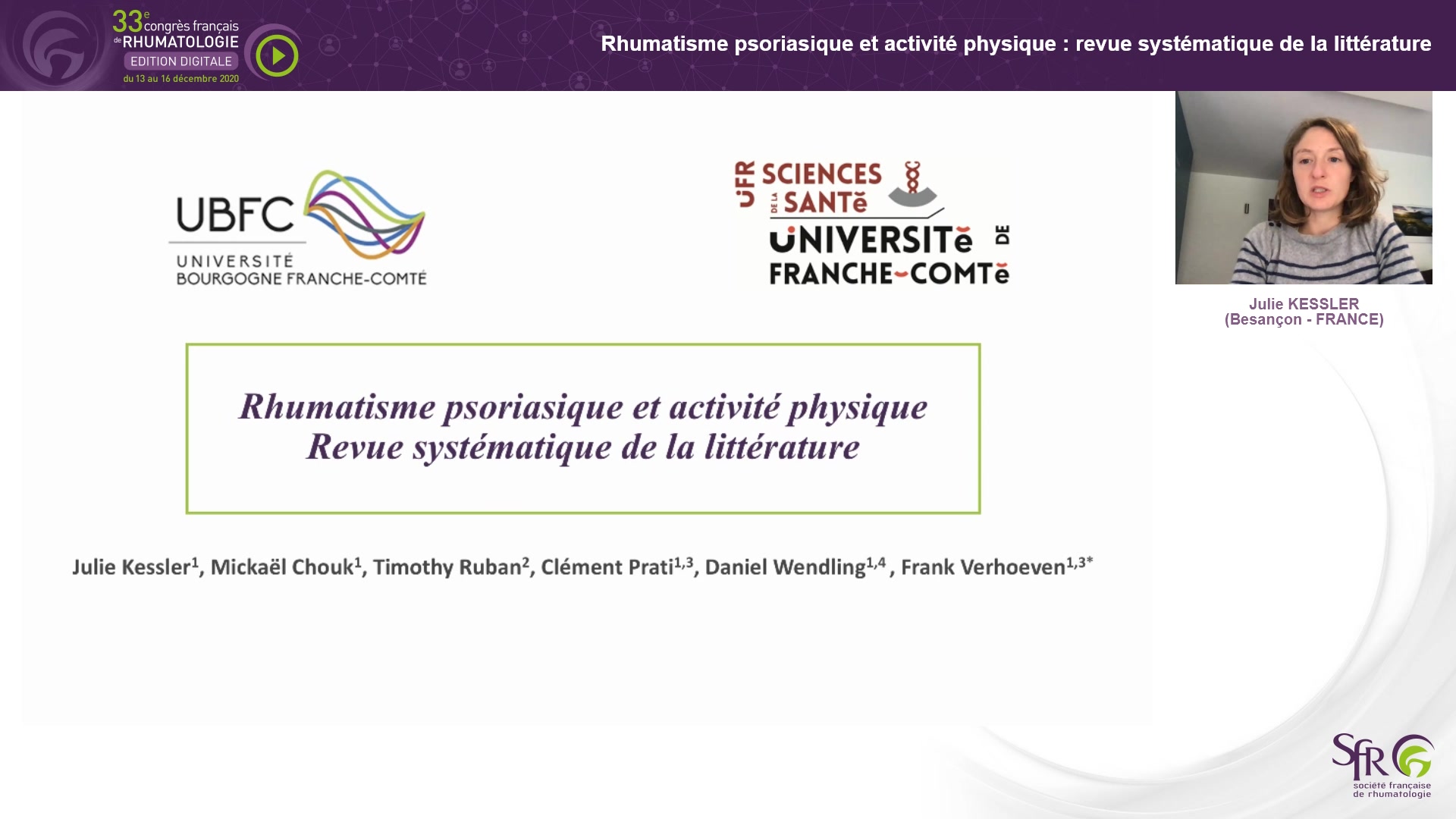 Rhumatisme psoriasique et activité physique : revue systématique de la littérature