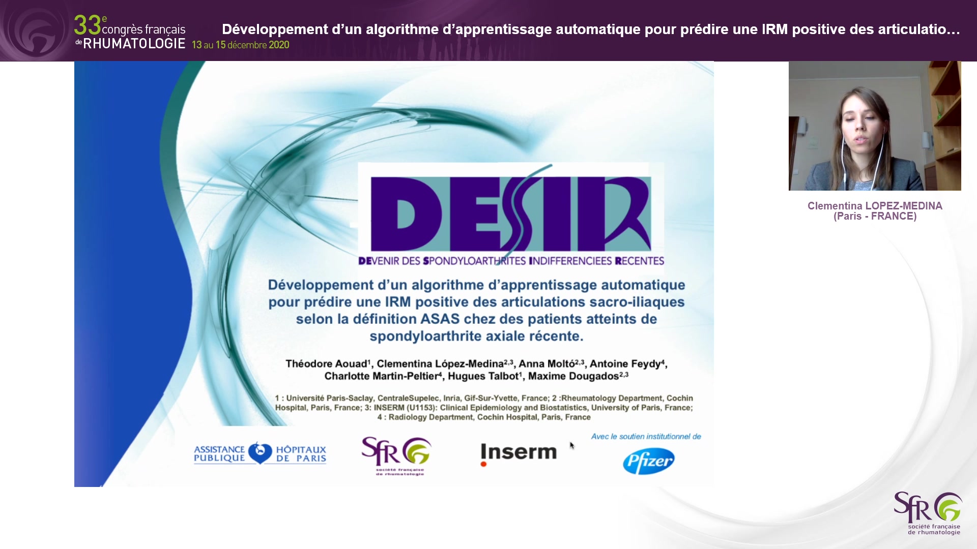 Développement d’un algorithme d’apprentissage automatique pour prédire une IRM positive des articulations sacro-iliaques selon la définition ASAS chez des patients atteints de spondyloarthrite axiale récente
