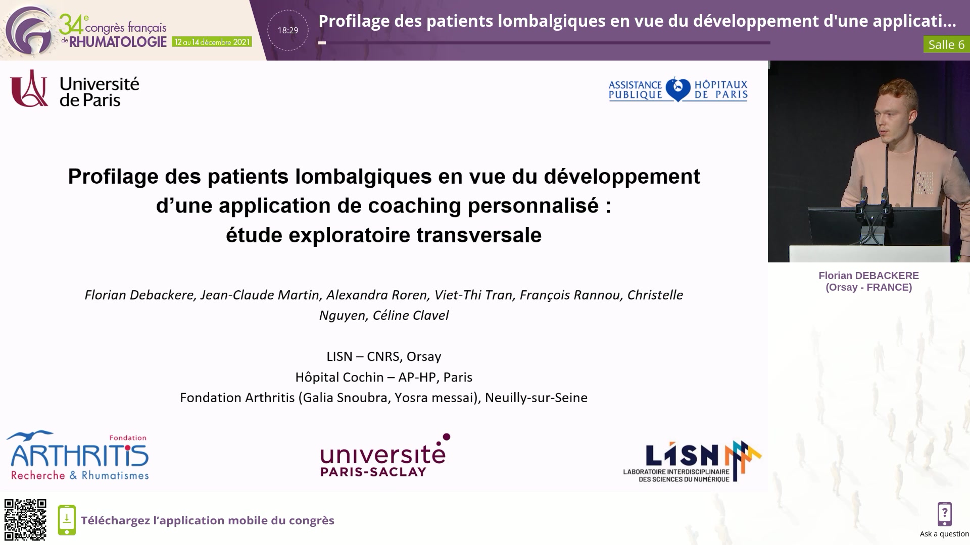 Profilage des patients lombalgiques en vue du développement d’une application de coaching personnalisé : étude exploratoire transversale