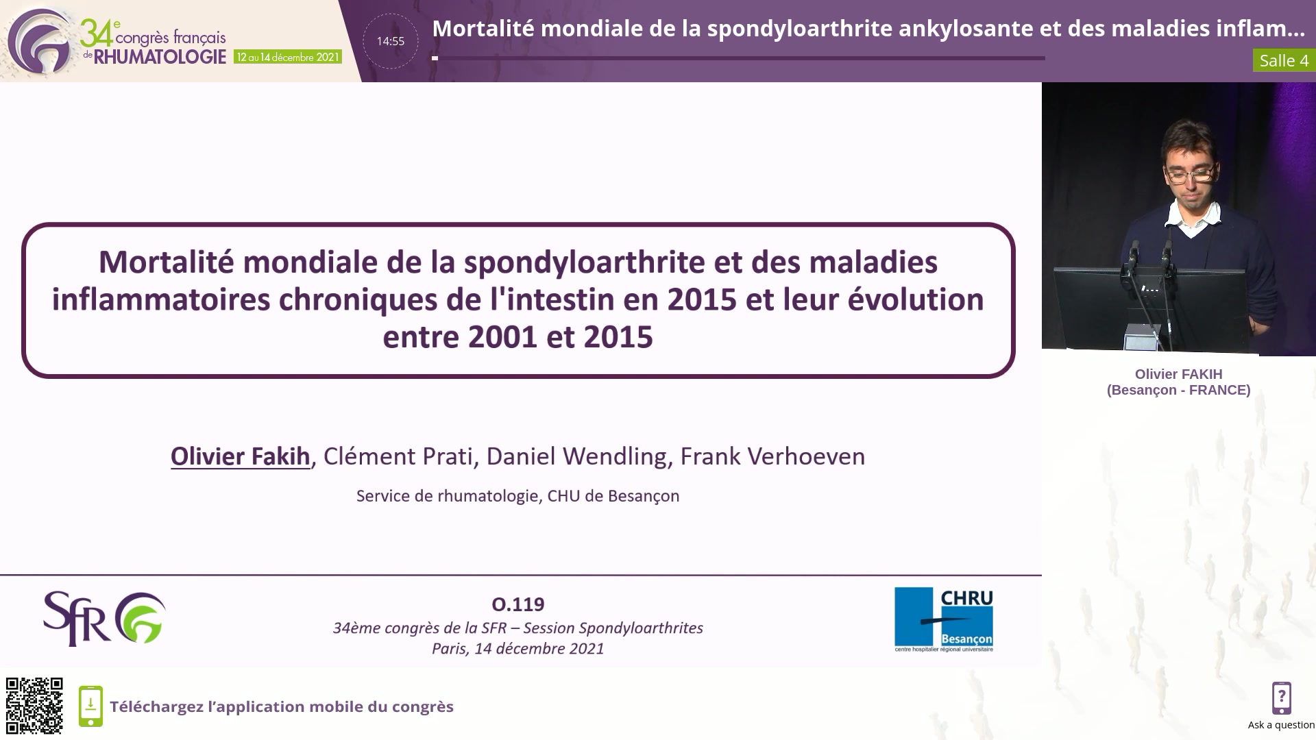 Mortalité mondiale de la spondyloarthrite ankylosante et des maladies inflammatoires chroniques de l’intestin en 2015 et leur évolution entre 2001 et 2015